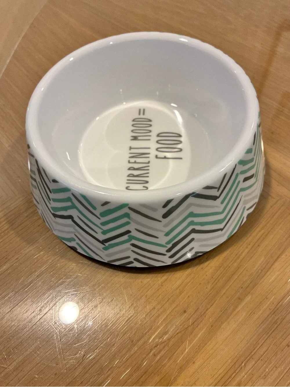 NWT Chewy “frisco” Melamine Pet Bowl CHEVRON, 12 oz